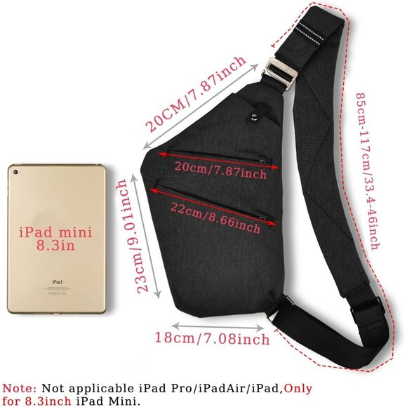 🆕 Women Black Anti-Theft Crossbody Shoulder Bag All Fit Security Travel Purse - Picture 2 of 6